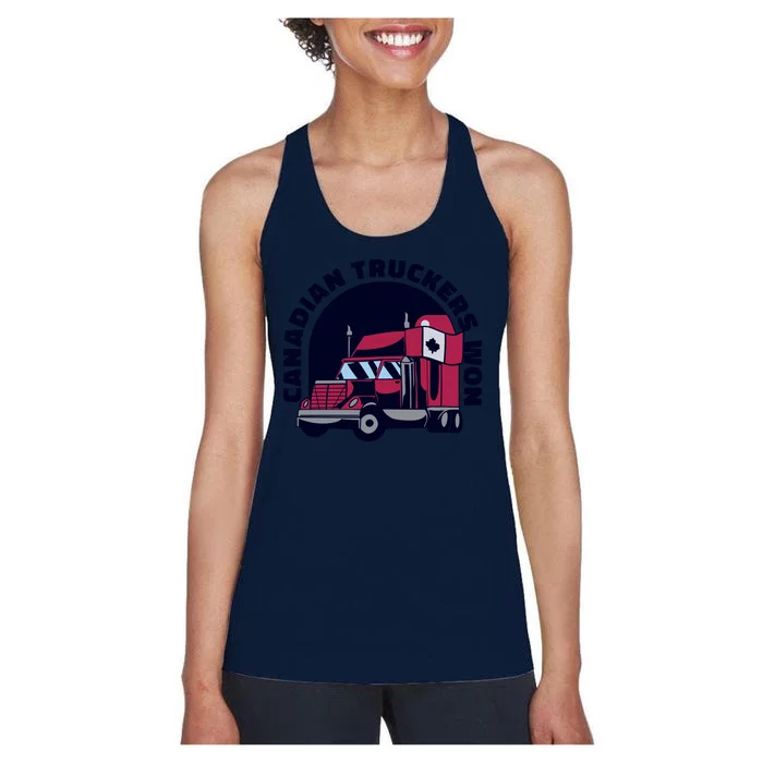 Canadian Truckers Won Freedom Convoy Women's Racerback Tank