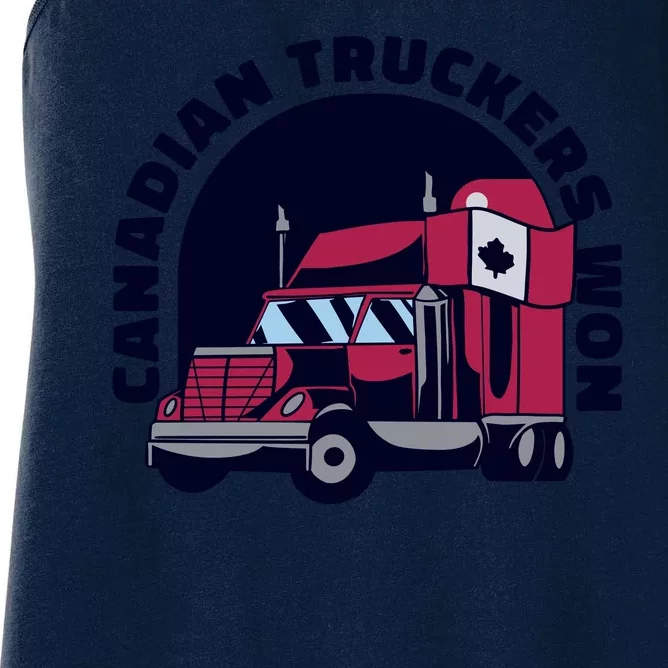 Canadian Truckers Won Freedom Convoy Women's Racerback Tank