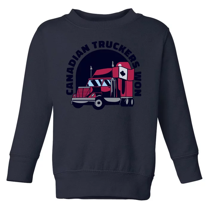 Canadian Truckers Won Freedom Convoy Toddler Sweatshirt