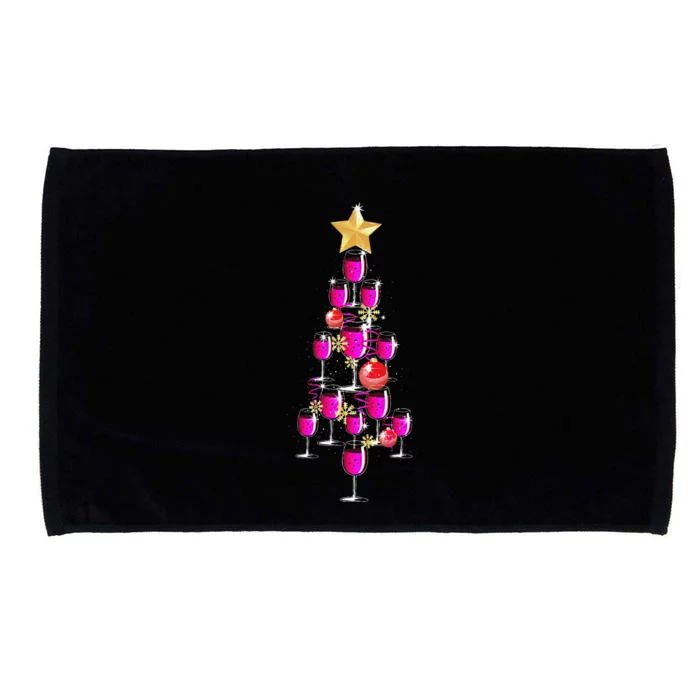 Christmas Tree Wine Glass Drinking Funny Christmas Gifts Microfiber Hand Towel