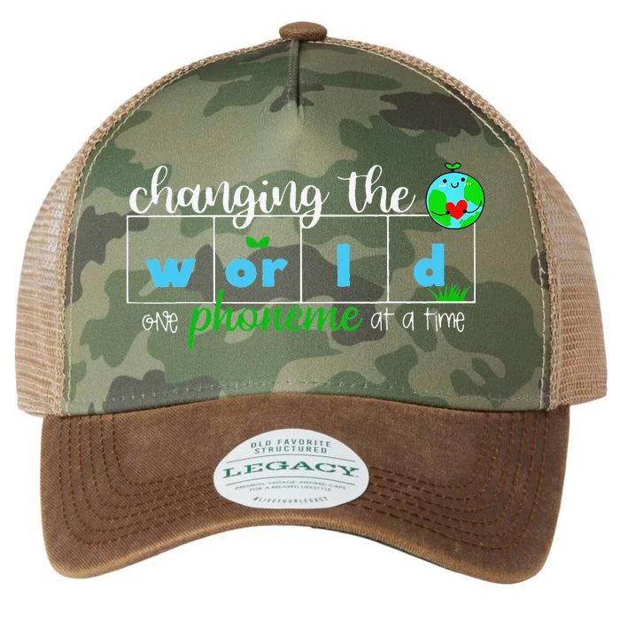 Changing The World One Phoneme At A Time Teacher Legacy Tie Dye Trucker Hat