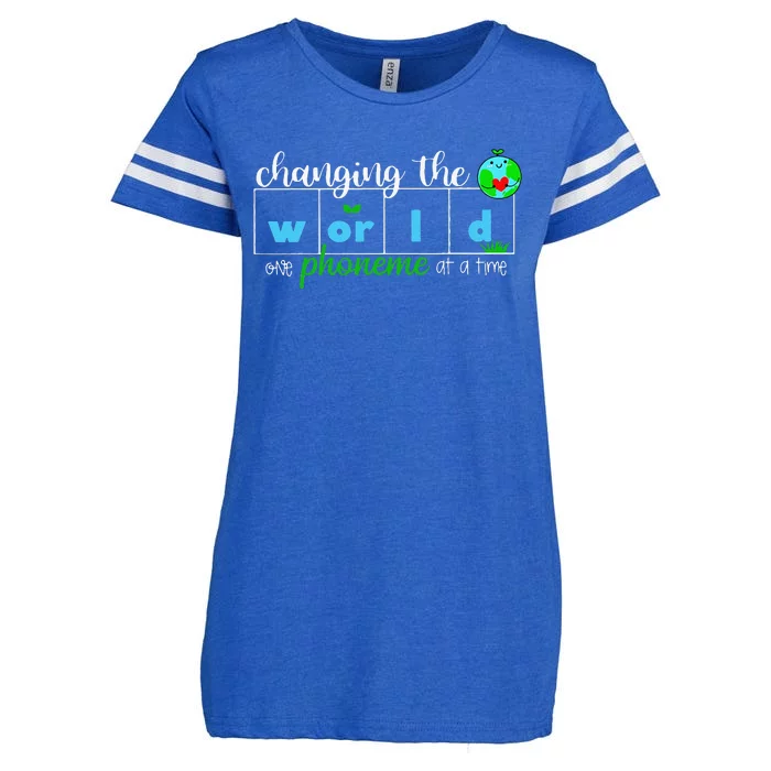 Changing The World One Phoneme At A Time Teacher Enza Ladies Jersey Football T-Shirt