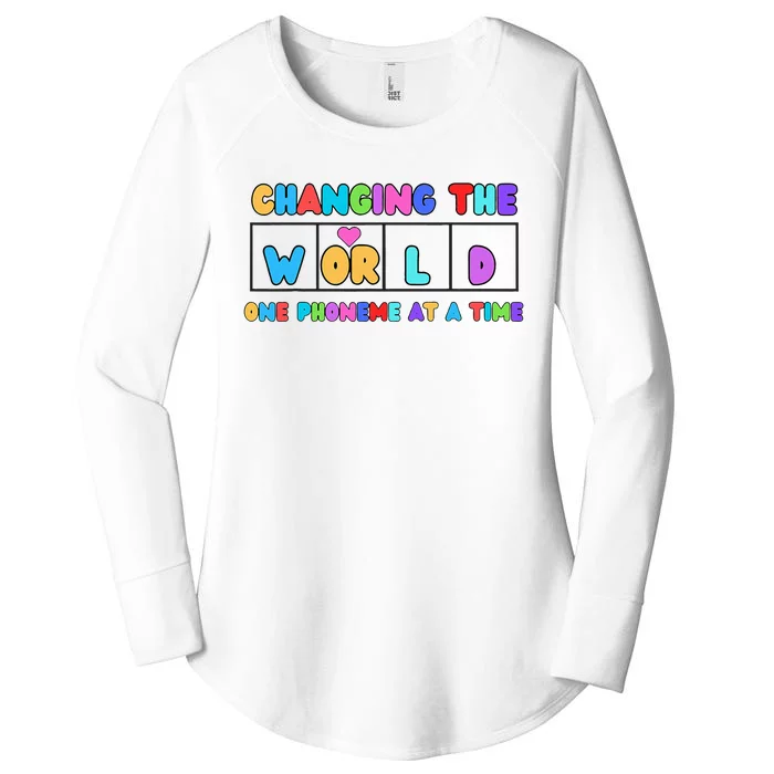 Changing The World One Phoneme At A Time Women's Perfect Tri Tunic Long Sleeve Shirt