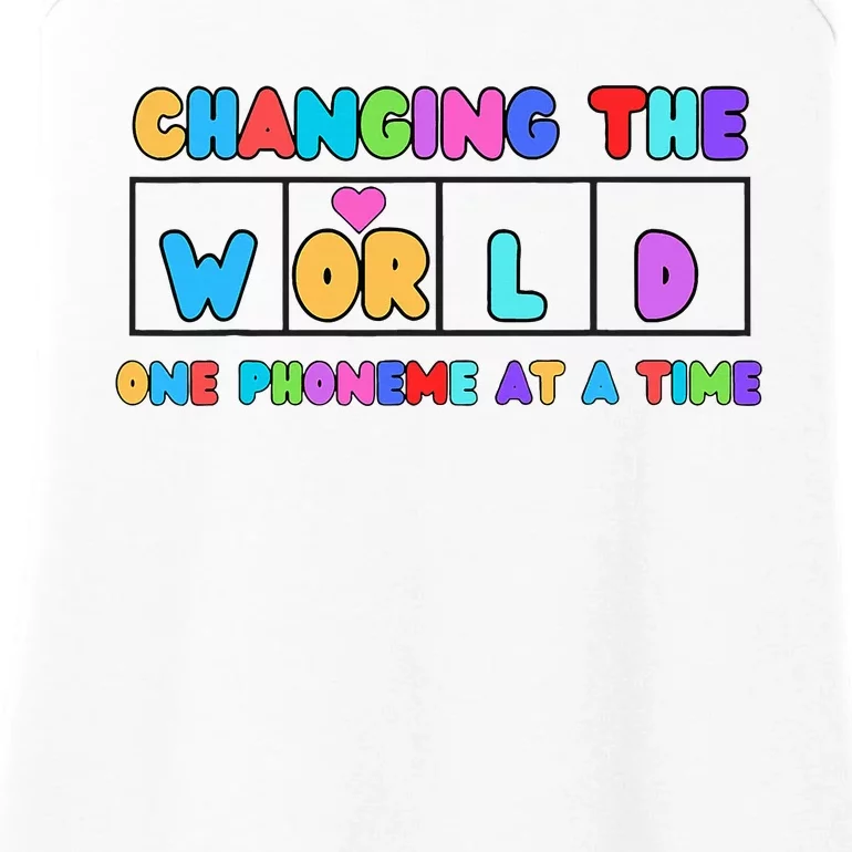 Changing The World One Phoneme At A Time Ladies Essential Tank