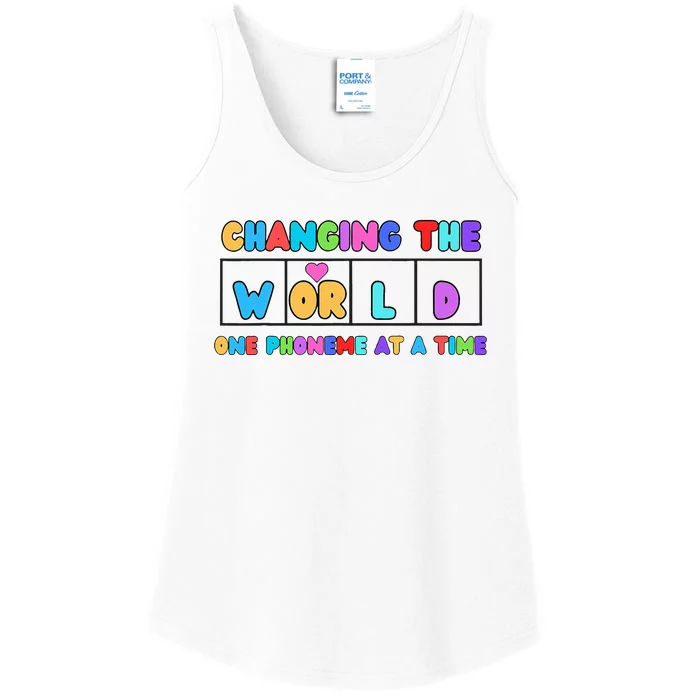 Changing The World One Phoneme At A Time Ladies Essential Tank