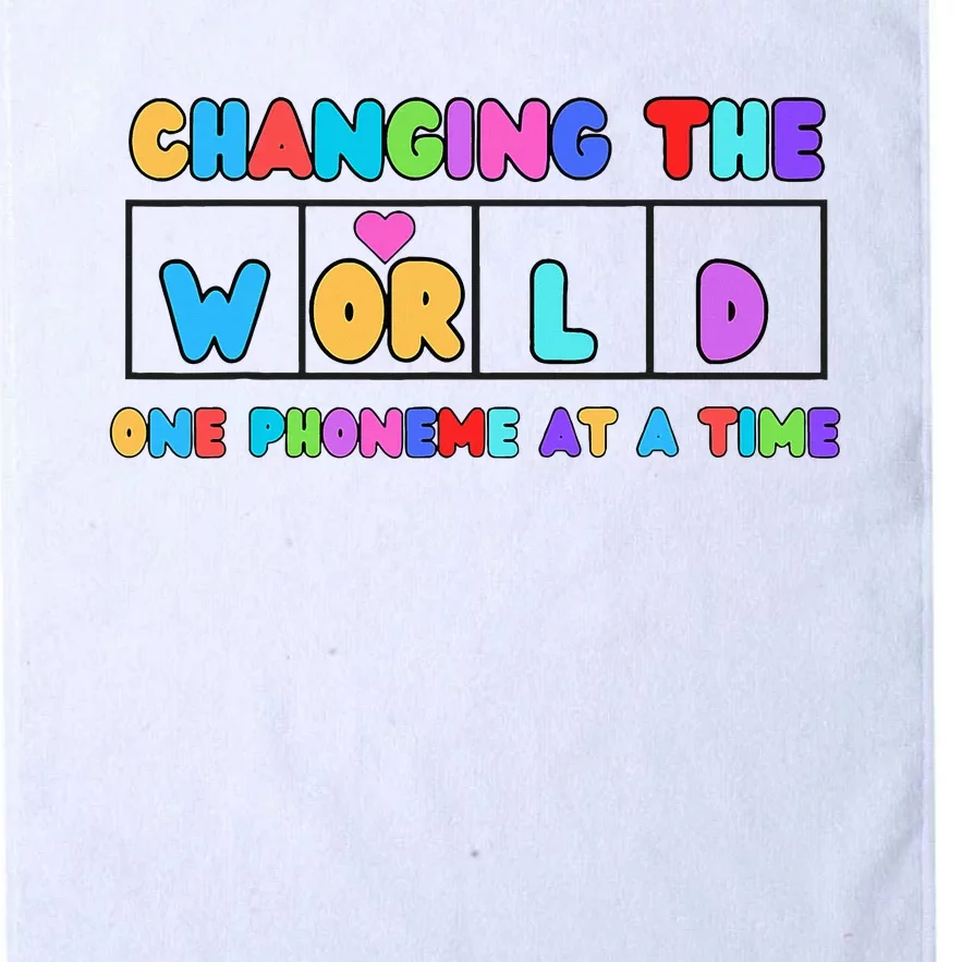 Changing The World One Phoneme At A Time Platinum Collection Golf Towel