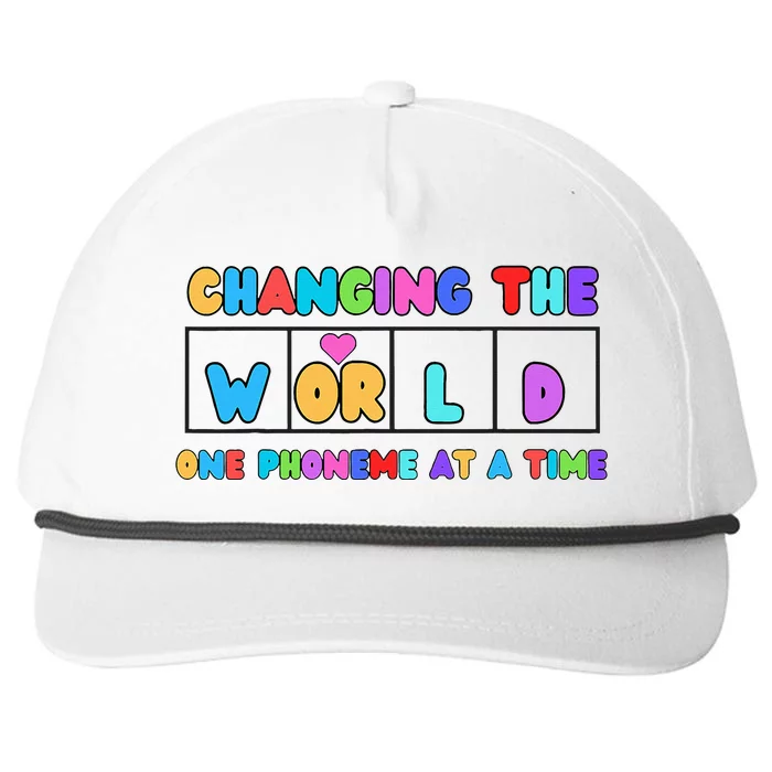 Changing The World One Phoneme At A Time Snapback Five-Panel Rope Hat