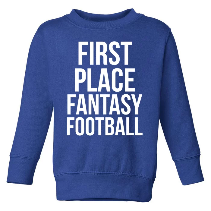 Championship Trophy Winner Item First Place Fantasy Football Gift Toddler Sweatshirt