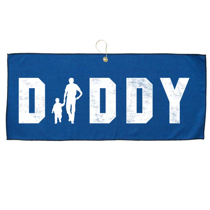 Cute The Word Daddy Gift Large Microfiber Waffle Golf Towel