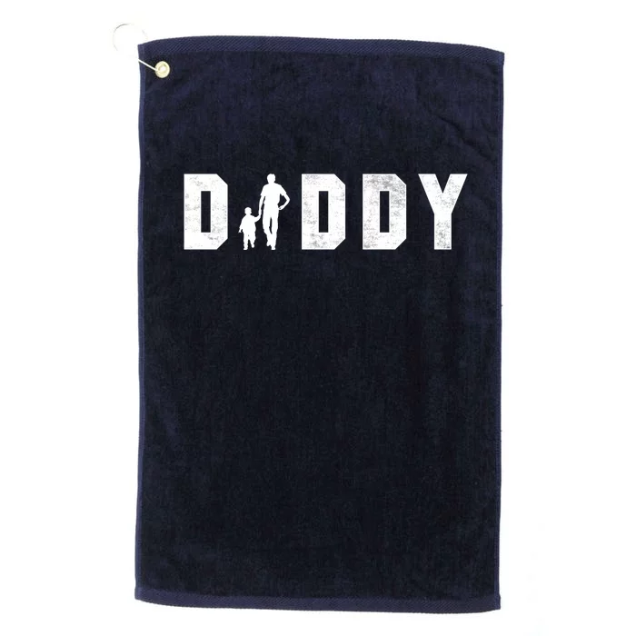 Cute The Word Daddy Gift Platinum Collection Golf Towel