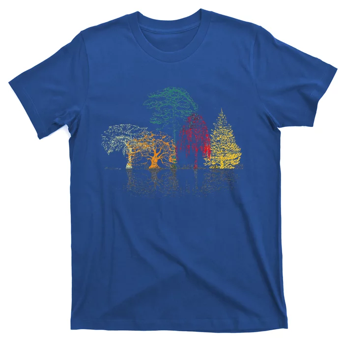 Colorful Trees Wildlife Nature Outdoor Reflection Forest T-Shirt