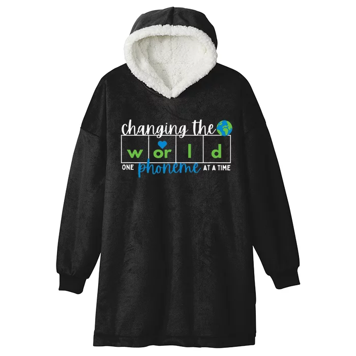 Changing The World One Phoneme At A Time Hooded Wearable Blanket