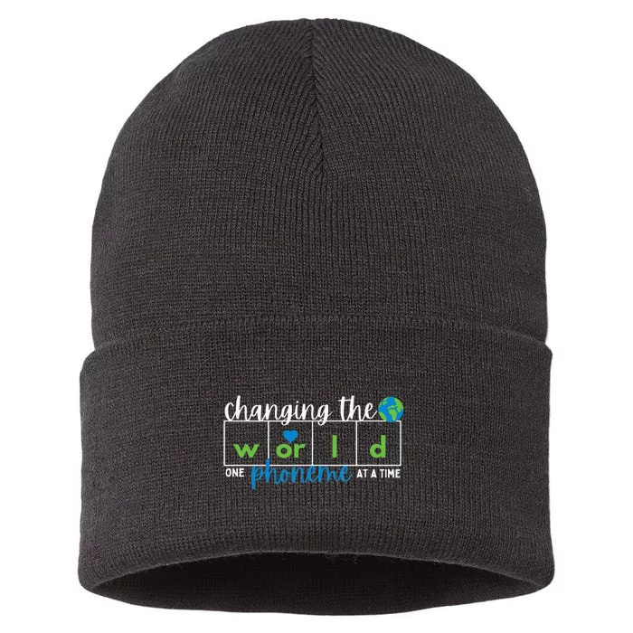 Changing The World One Phoneme At A Time Sustainable Knit Beanie