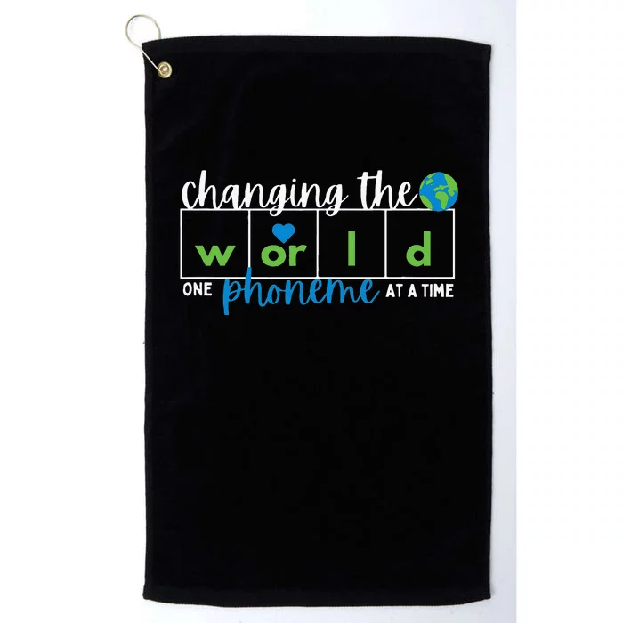 Changing The World One Phoneme At A Time Platinum Collection Golf Towel