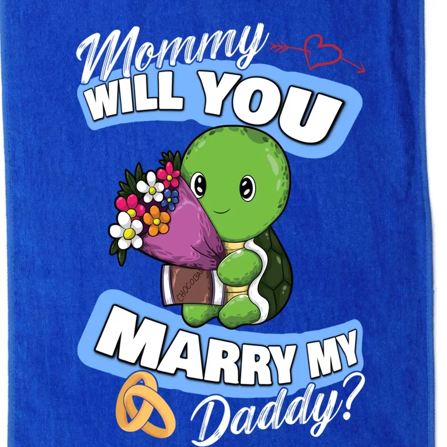 Cute Turtle Wedding Offer Mommy Will You Marry My Daddy Cool Gift Platinum Collection Golf Towel