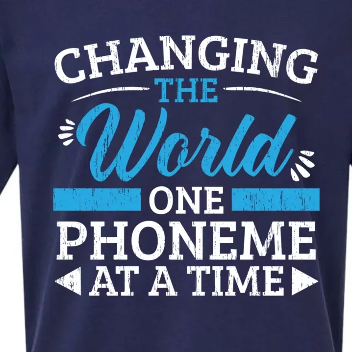 Changing The World One Phoneme At A Time Dyslexia Awareness Meaningful Gift Sueded Cloud Jersey T-Shirt