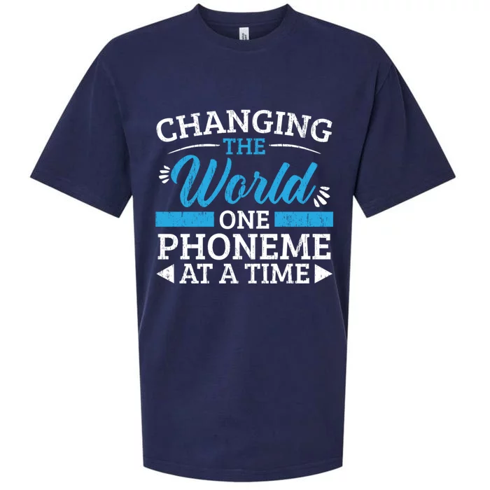 Changing The World One Phoneme At A Time Dyslexia Awareness Meaningful Gift Sueded Cloud Jersey T-Shirt