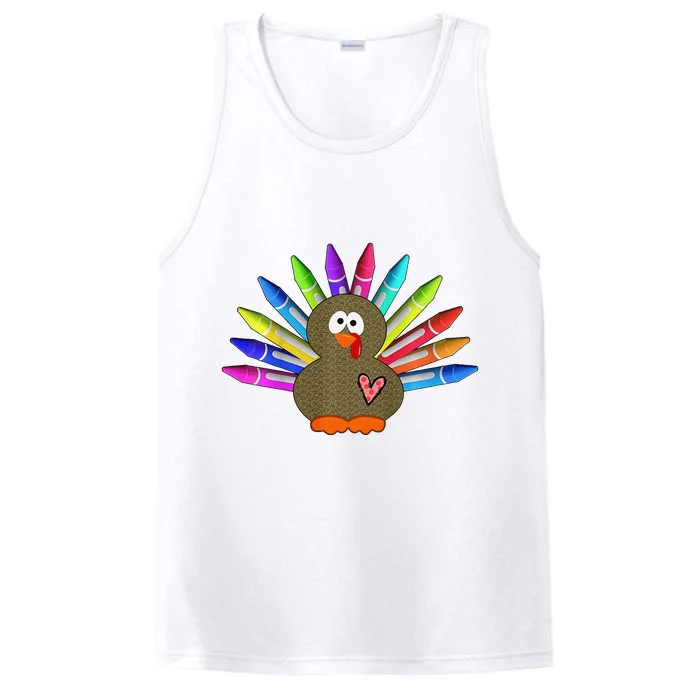 Cute Turkey With Pen Wings Nursery Performance Tank