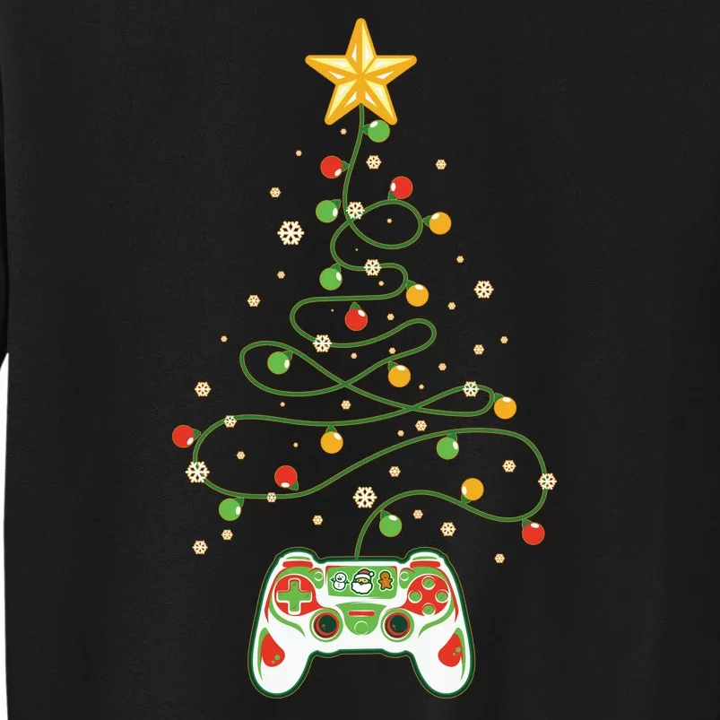 Christmas Tree Winter Theme Video Game Controller Sweatshirt