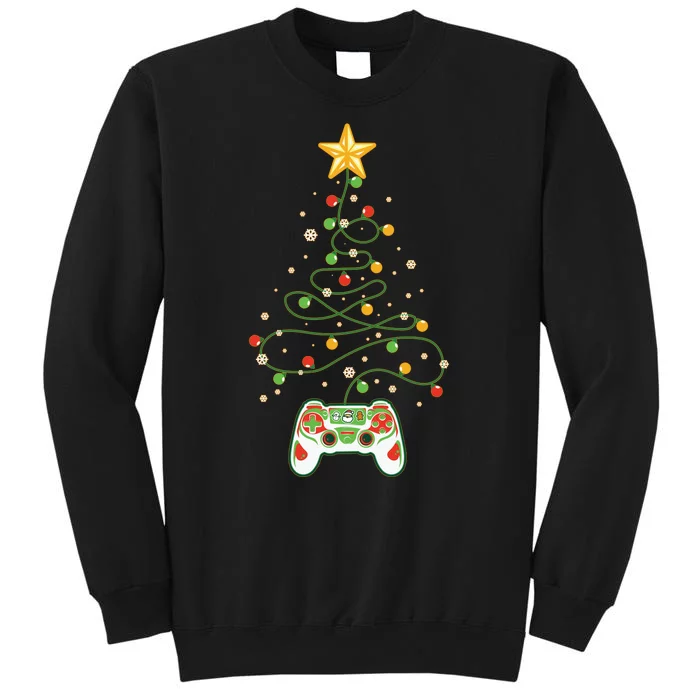 Christmas Tree Winter Theme Video Game Controller Sweatshirt