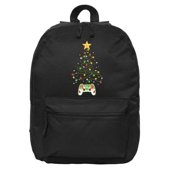 Christmas Tree Winter Theme Video Game Controller 16 in Basic Backpack