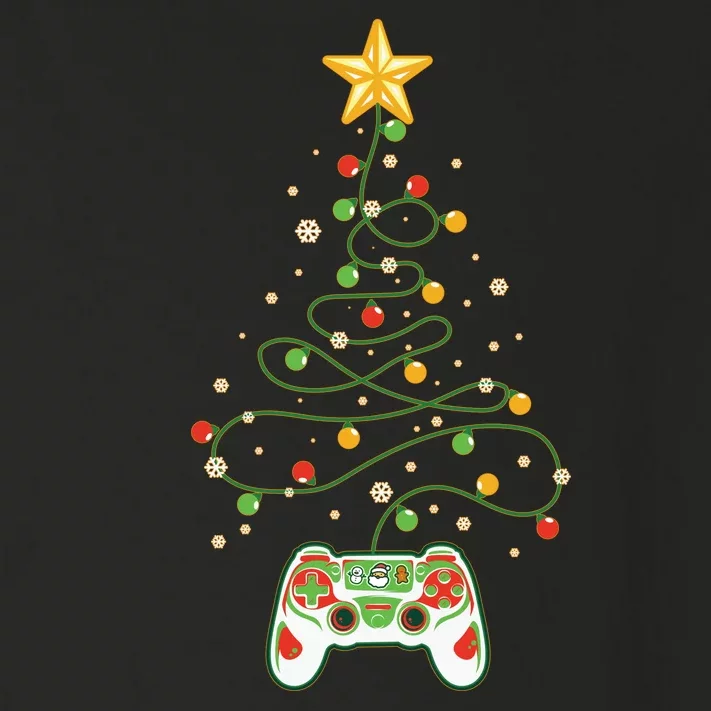 Christmas Tree Winter Theme Video Game Controller Toddler Long Sleeve Shirt