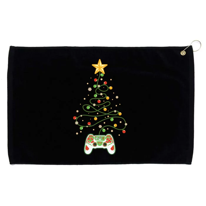 Christmas Tree Winter Theme Video Game Controller Grommeted Golf Towel