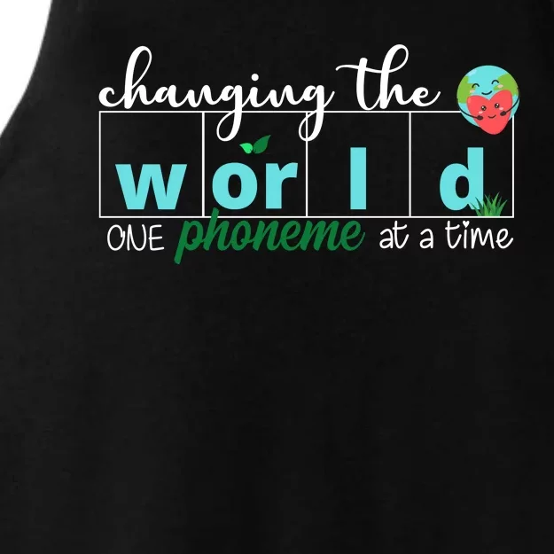 Changing The World One Phoneme At A Time Cute Ladies Tri-Blend Wicking Tank