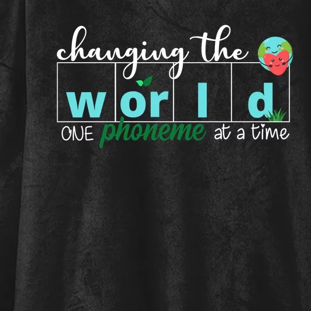 Changing The World One Phoneme At A Time Cute Hooded Wearable Blanket