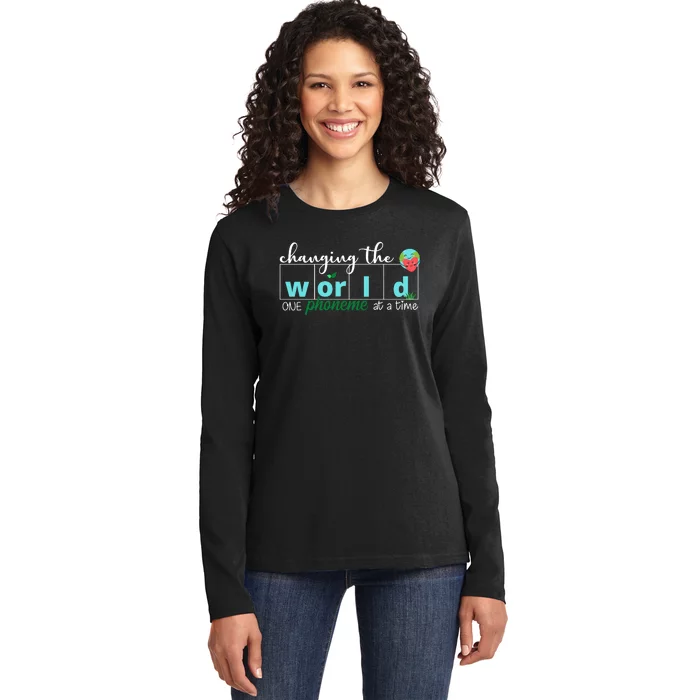 Changing The World One Phoneme At A Time Cute Ladies Long Sleeve Shirt