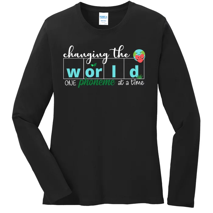 Changing The World One Phoneme At A Time Cute Ladies Long Sleeve Shirt