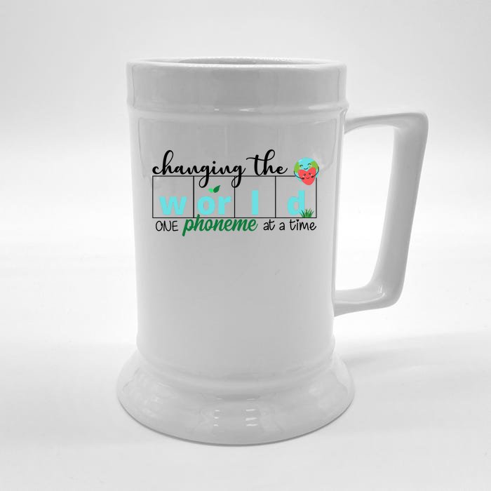 Changing The World One Phoneme At A Time Cute Front & Back Beer Stein