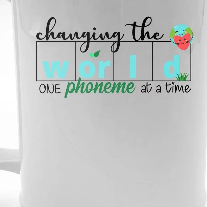 Changing The World One Phoneme At A Time Cute Front & Back Beer Stein