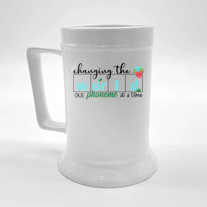 Changing The World One Phoneme At A Time Cute Front & Back Beer Stein