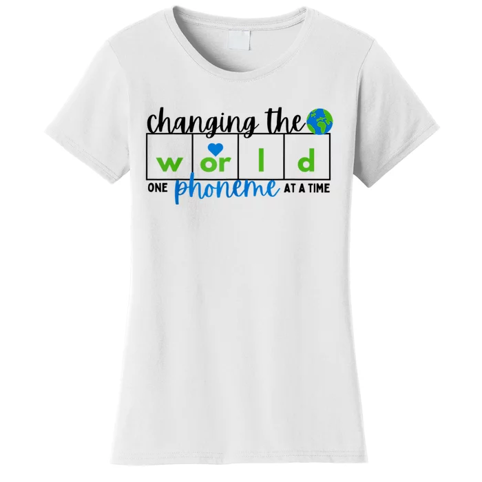 Changing The World One Phoneme At A Time Science Of Reading Women's T-Shirt