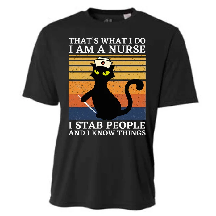 Cat Thats What I Do I Am A Nurse Cooling Performance Crew T-Shirt