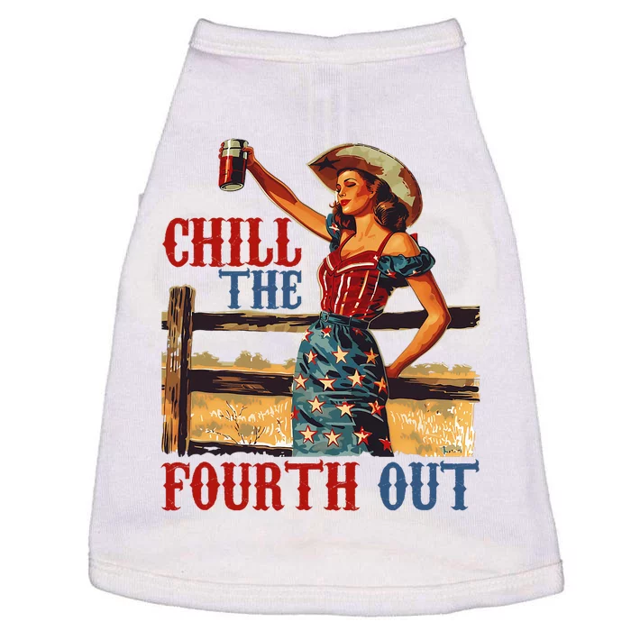 Chill The Women Fourth Out 4th Of July Humor Doggie Tank