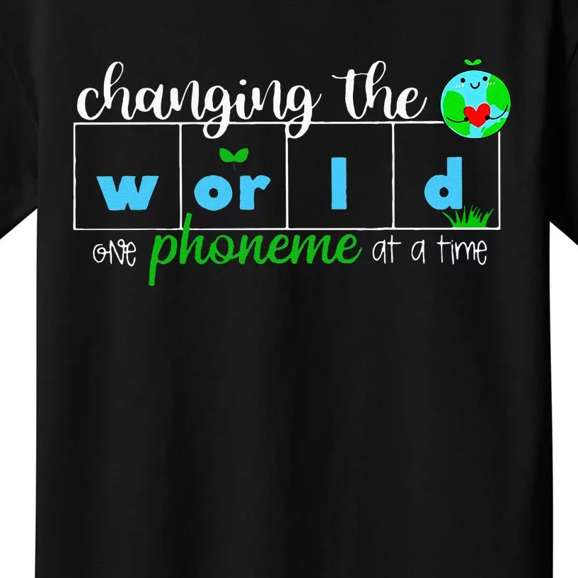 Changing The World One Phoneme At A Time Teacher Kids T-Shirt