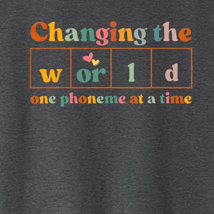 Changing The World One Phoneme At A Time Dyslexia Teacher Women's Crop Top Tee