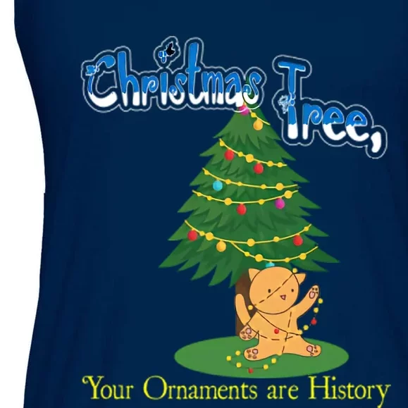 Christmas Tree Your Ornaments Are Ladies Essential Flowy Tank