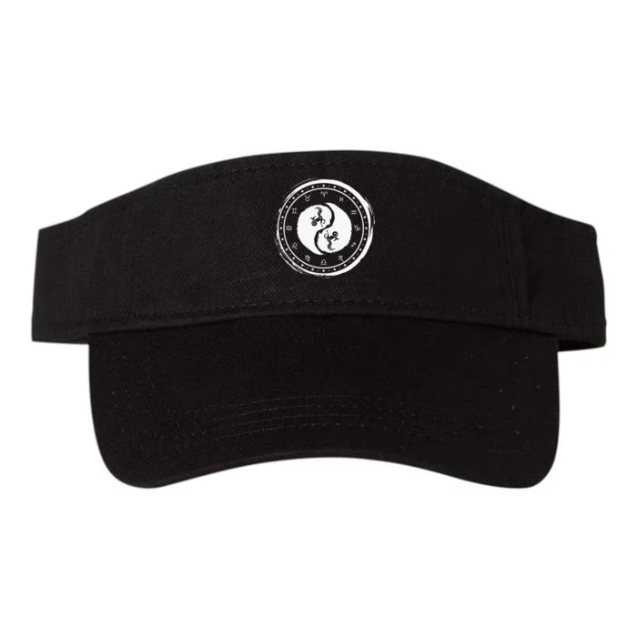 Capricorn Tenth Zodiac Sign Yin Yang Funny Valucap Bio-Washed Visor