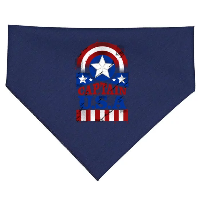 Captain USA American Flag USA-Made Doggie Bandana