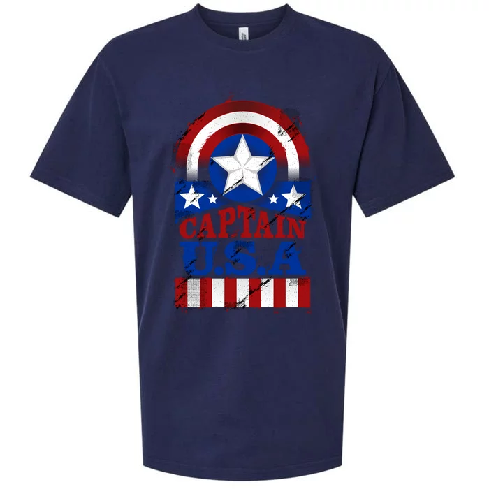 Captain USA American Flag Sueded Cloud Jersey T-Shirt