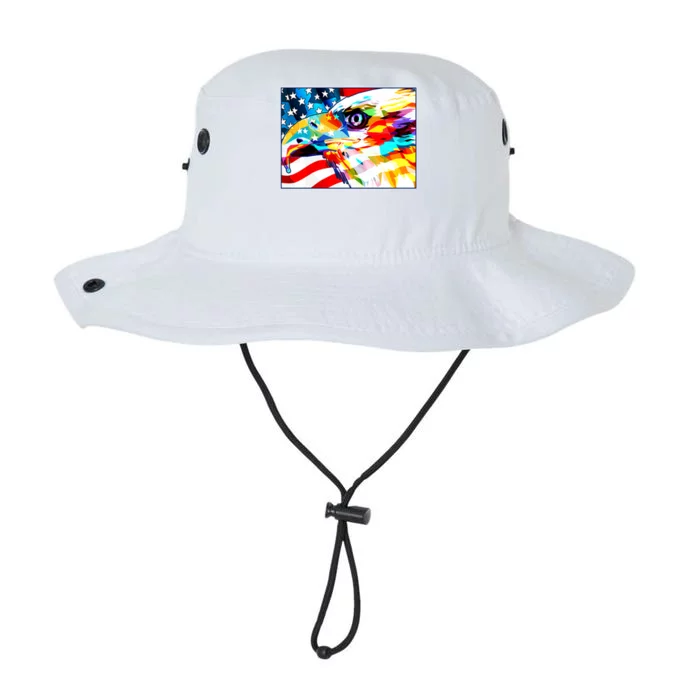 Colorful USA American Flag Eagle Head Pop Art Legacy Cool Fit Booney Bucket Hat