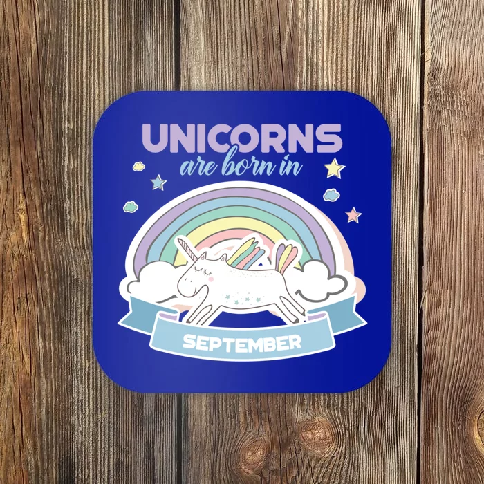 Cute Unicorns Are Born In September Meaningful Gift Coaster