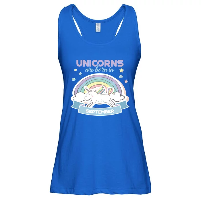 Cute Unicorns Are Born In September Meaningful Gift Ladies Essential Flowy Tank