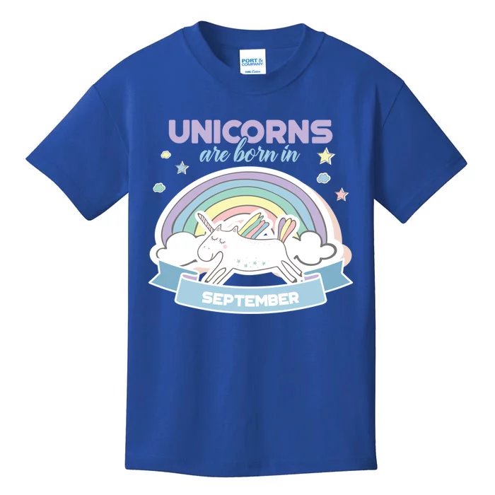 Cute Unicorns Are Born In September Meaningful Gift Kids T-Shirt