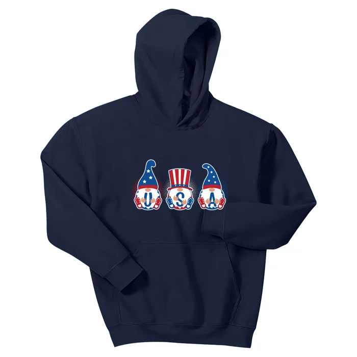 Cute USA American Gnomes Kids Hoodie