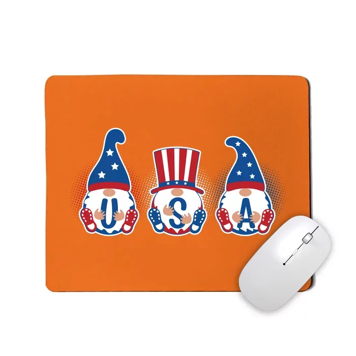 Cute USA American Gnomes Mousepad