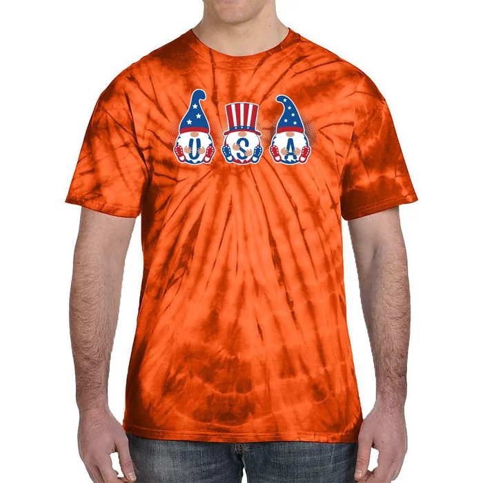 Cute USA American Gnomes Tie-Dye T-Shirt